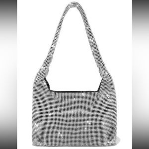 NWT Kiari Silver Embellished Tote